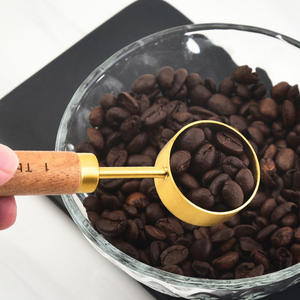 Ensemble <span class=keywords><strong>de</strong></span> 8 cuillères à mesurer en acier inoxydable avec manche en bois pour la cuisine assaisonnement du <span class=keywords><strong>lait</strong></span> en poudre grains <span class=keywords><strong>de</strong></span> café, etc. - Product Image 4