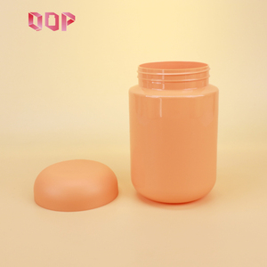 Envase de Plástico PET Naranja de 500ml, 600ml, 1000ml para Proteína en Polvo, Leche en Polvo, Mantequilla, Grado Alimenticio, con Tapa de Rosca, Disponible en Stock - Product Image 6