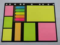 Bloc-notes autocollant en papier offset couleur KINGPIN PZ-08 avec marqueurs d'index personnalisables pour le bureau et l'école