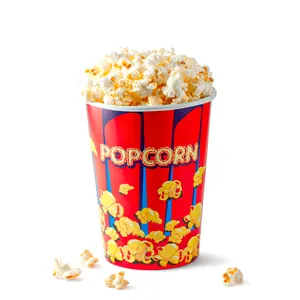 ZJPACK Disposable Custom Printing Logo Paper Food Takeaway Cup Popcorn Fries Chicken Snack Container Buckets