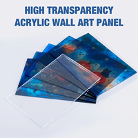 Impression de motifs personnalisés, panneau acrylique transparent de 2 mm, 4 mm, 6 mm pour l'affichage de contenu festif, panneau mural avec film