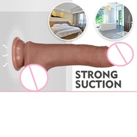 Ventouse forte en silicone liquide énorme gode réaliste vibrateur de point G pénis réaliste jouet sexuel artificiel de grosse bite pour les femmes