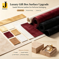 Couverture en cuir suédé et silicone de qualité supérieure Jemery pour emballage de coffret cadeau de parfum de luxe, personnalisation OEM