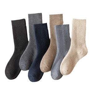 Men's Wool Mid-Calf <b>Socks</b> Thickened Warm Thermo Solid Color Long <b>Socks</b> For <b>Winter</b> Casual Wear - Product Image 4