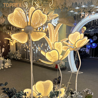 Accessoires de mariage personnalisables Led Road Leading Stand Garden Enchantment Décoration Light Flower Wedding For Wedding Event