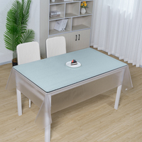 Nappe transparente en PVC RNPT, housse de table imperméable en vinyle, protection décorative pour meubles de salle à manger