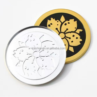 Étiquettes en aluminium 3D en relief incurvées pour bouteilles de vin et de parfum, étiquettes de vin, étiquettes métalliques