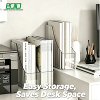 Porte-documents vertical en acrylique transparent, organisateur de documents de bureau fin, support pour le bureau, la maison, l'école, les magazines, les livres, le rangement des papiers