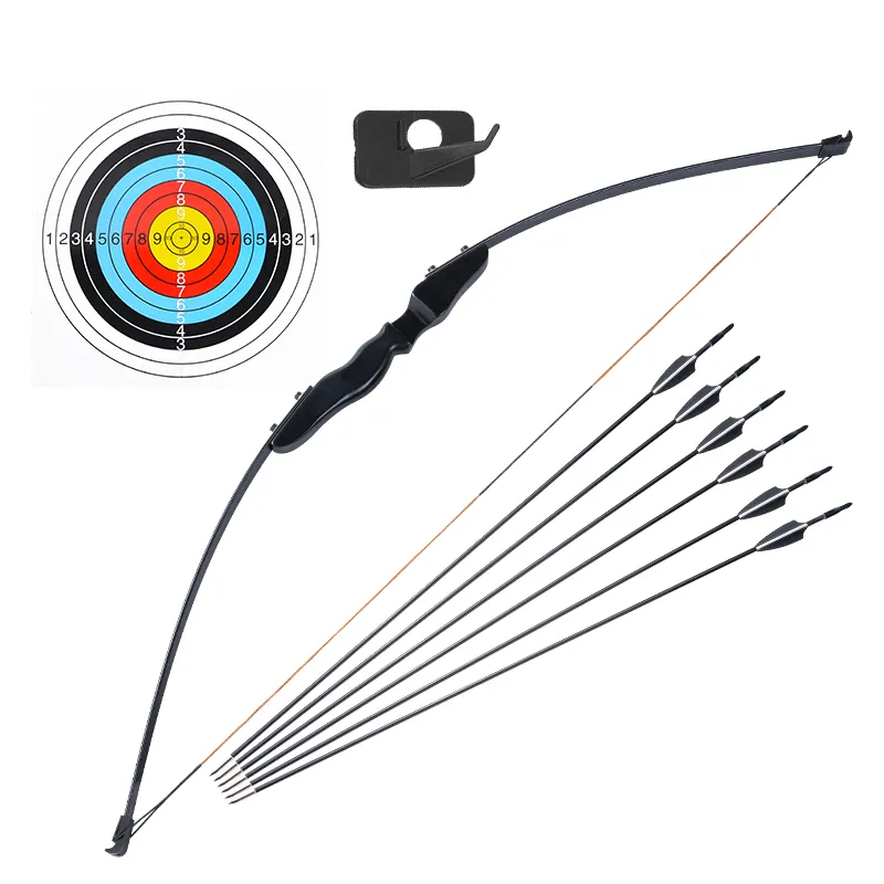 Archery 40lbs Black Fiberglass bow limb Wooden Riser Takedown Shooting Hunting Wood Bow And Arrow Set