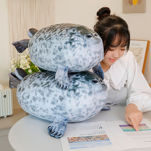 Милые тюлени плюшевые игрушки животных пухлые пятнистые тюлени морские животные мягкие подушки детские подарки - Product Image 6