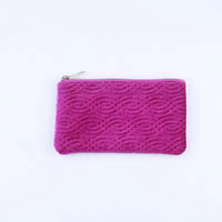 Sac de rangement pour bijoux en velours simple rectangulaire pour adultes avec fermeture éclair dissimulée et housse anti-poussière, petite taille pour le tri des bijoux