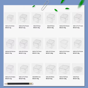 Bán buôn tùy chỉnh Lưu trữ mini hộp Kẹo Ngọt Ngào nhựa Đảng ủng hộ bin nhỏ rõ ràng nhựa Kẹo hộp Cube trường hợp quà tặng với nắp - Product Image 6