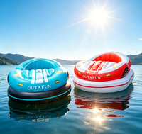 Bouée gonflable voiture de course, jouet aquatique en PVC avec siège, flotteur de piscine pour adultes et enfants