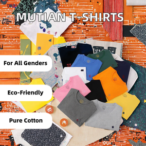 Camiseta de Manga Corta para Hombre MUTIAN de Algodón de Alta Calidad, Modelo Bordado Informal para Mujer # RL-001 - Product Image 2
