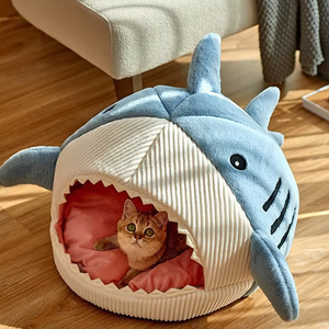 Nouveau Nid pour Chat Tendance Hiver Chaud Fermé Confortable et Sûr pour Toutes Saisons – Modèle Carton - Product Image 3