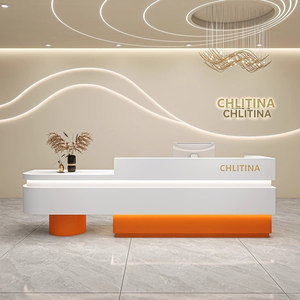 Экологичная, прочная стойка ресепшн в современном стиле для салонов красоты, парикмахерских, отелей, офисов и торговых центров - Product Image 3