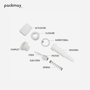 Block-shaped head, built-in threaded switch, 28-tooth PP lotion pump head for conditioner, shampoo & shower gel - Product Image 6