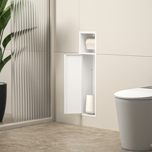 <span class=keywords><strong>Brosse</strong></span> de <span class=keywords><strong>toilette</strong></span> dissimulée <span class=keywords><strong>et</strong></span> <span class=keywords><strong>porte</strong></span>-<span class=keywords><strong>papier</strong></span> blanc mat de haute qualité à prix d'usine - Product Image 5