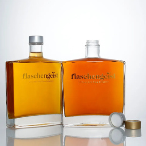 Botellas de Vidrio Cuadradas y Redondas de 500 ml para Bourbon, Whisky, Ginebra, <span class=keywords><strong>Vodka</strong></span>, Licores y Bebidas Alcohólicas - Product Image 6