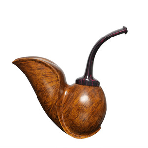 Muxiang Handmade Briarwood Tobacco Pipe Bent Shape Swan Style Smoking Accessory for Men - Product Image 5