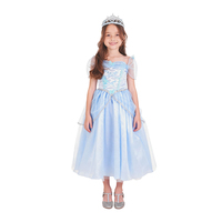 Robe de satin pour filles, costume d'enfant, détail de paillettes, diadème, confortable, respirante, couleur personnalisée pour la scène, conte de fées