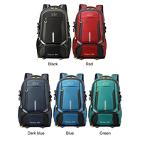 Tas ransel olahraga, tas ransel Hiking, mendaki gunung, perjalanan, anti air, olahraga luar ruangan, kapasitas besar, 50-60 Liter, modis