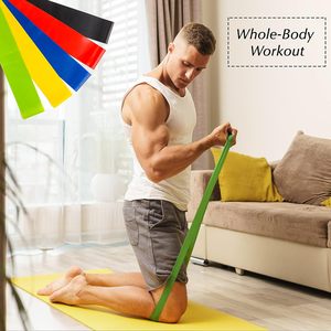 5 पीसी किट टिकाऊ हिप बूटी प्रतिरोध जिम योग लूप व्यायाम फिटनेस लोचदार ट्यूब बैंड - Product Image 1