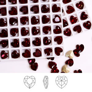 Paso Sico 3D, Muestras Gratuitas de Prendas, Cristales de Uñas al por Mayor, Cristales de Uñas de Cristal sin Fijación en Caliente, Bolsas Grandes, Cristales de Uñas de Cristal en Forma de Corazón Puntiagudo - Product Image 2