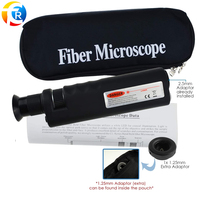 Mikroskop Inspeksi Serat Optik Genggam 400X dengan Filter Laser Aman untuk Pemeriksaan Ujung Konektor FC SC ST LC