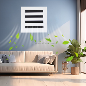 8x8 モダンACベントカバー - 装飾用ホワイトエアベント - 標準リニアスロットディフューザー - レジスターグリル - Product Image 6