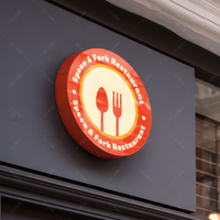 Enseigne lumineuse LED personnalisée en acrylique, murale, pour affichage publicitaire, logo d'entreprise éclairé pour café, restaurant, devanture de magasin