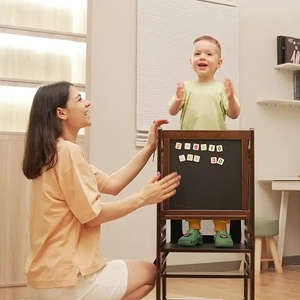 Tabouret d'apprentissage réglable en bois pour enfants, tour d'apprentissage pour tout-petits - Product Image 3
