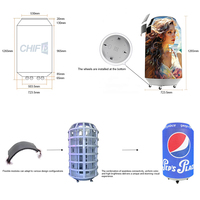 Écran LED personnalisé en forme de canette de cola, affichage LED P2 incurvé à 360 degrés pour la publicité