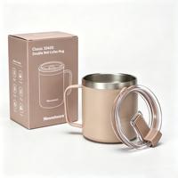 Mug à café en céramique Pure Taste de 14 oz, mug de voyage isotherme en acier inoxydable 18/8 sans soudure