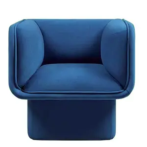 Fauteuil universel de luxe en velours bleu, mobilier de salon, design moderne et italien, pour les loisirs, 1 pièce