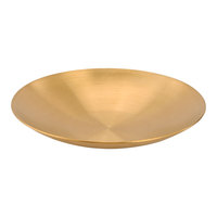 Assiette Commerciale Ronde en Acier Inoxydable Doré pour Légumes Marinés, Plat à Sauce Barbecue, Plat à Assaisonnements, Plat à Snacks