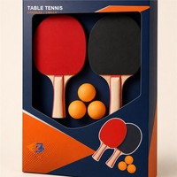 Ensemble de raquettes de tennis de table, 2 raquettes, 3 balles 40+, avec sac en tissu pour jeu familial en intérieur, OEM personnalisé