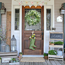 Guirlande de Noël en gros, 50 cm, simulation de feuilles d'olivier et baies, pour porte d'entrée, décorations d'intérieur, printemps-été - Product Image 3