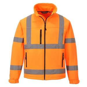 Portwest-S424ORRXXXL Hi-Vis แจ็คเก็ตหนังนิ่ม (3L) สีส้ม-ชุดทำงาน HI-VIS 5036108225354ยีนส์ - Product Image 1