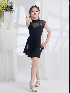 Robe de <span class=keywords><strong>danse</strong></span> latine d'été pour fille <span class=keywords><strong>Senior</strong></span> Sense Network Costume rouge Robe de formation professionnelle Jupe de performance - Product Image 3