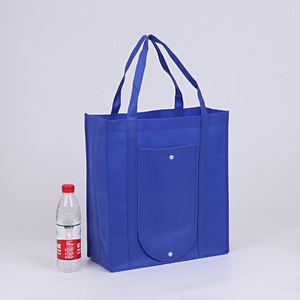 Borsa Tote Industriale Portatile Pieghevole in Tessuto Non Tessuto con Tasca Esterna e Bottone <span class=keywords><strong>a</strong></span> Pressione per Abbigliamento Aziendale e Retail - Product Image 4