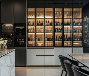 Vitrina de Madera a Medida, Mueble de Restaurante, Vitrina Moderna de Lujo - Product Image 6