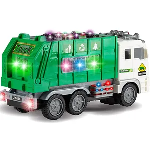 Toy Garbage Truck for Kids with 4D Lights and Sounds - construction truck vehicle for kids friction truck toys