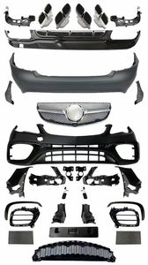Kit de Carrocería AMG63 para <span class=keywords><strong>Mercedes</strong></span> Clase E <span class=keywords><strong>W207</strong></span> Coupé 14-16 E200 <span class=keywords><strong>E250</strong></span> E300 E350, Parachoques Delantero y Trasero <span class=keywords><strong>W207</strong></span> Facelift, Sin Cortes - Product Image 2