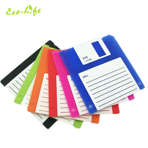 Sous-verres en silicone imperméables tapis boisson table basse antidérapant coloré sous-verre en silicone <span class=keywords><strong>disquette</strong></span> - Product Image 4
