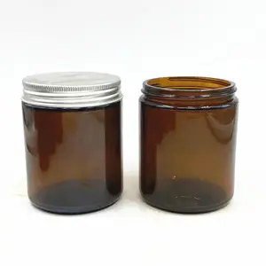 4oz 8oz 16oz 32oz Amber Glass Candle Jar Factory Produced Wholesale Empty Packing Glass Jars And Bottles