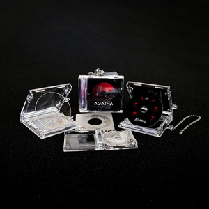NFC Music Keyring Key Chain Wholesale Blister Box Disc Jewel <b>case</b> Acrylic Album Llavero Custom Mini Nfc <b>cd</b> Keychain - Product Image 3
