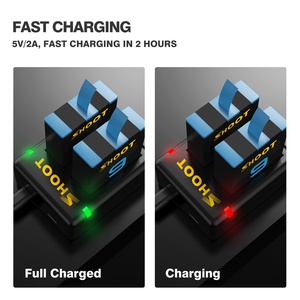 Spara il caricatore del pacchetto della batteria dello li-ione 1800mAh messo per il nero dell'eroe <span class=keywords><strong>9</strong></span> di GoPro 10 - Product Image 4