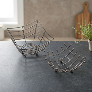 Vintage Eco-Friendly Iron <b>Wire</b> <b>Basket</b> Powder Coated for Kitchen Use - Product Image 4