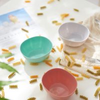 Ensemble de bols en plastique multicolores pour soupe, petits bols, assiettes, vaisselle, saladier rond en plastique